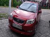 Toyota Vios Red / Silver / Black Car For Rent.